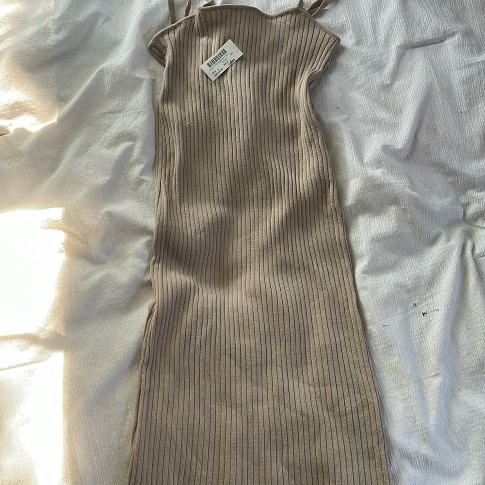 Tan body con dress